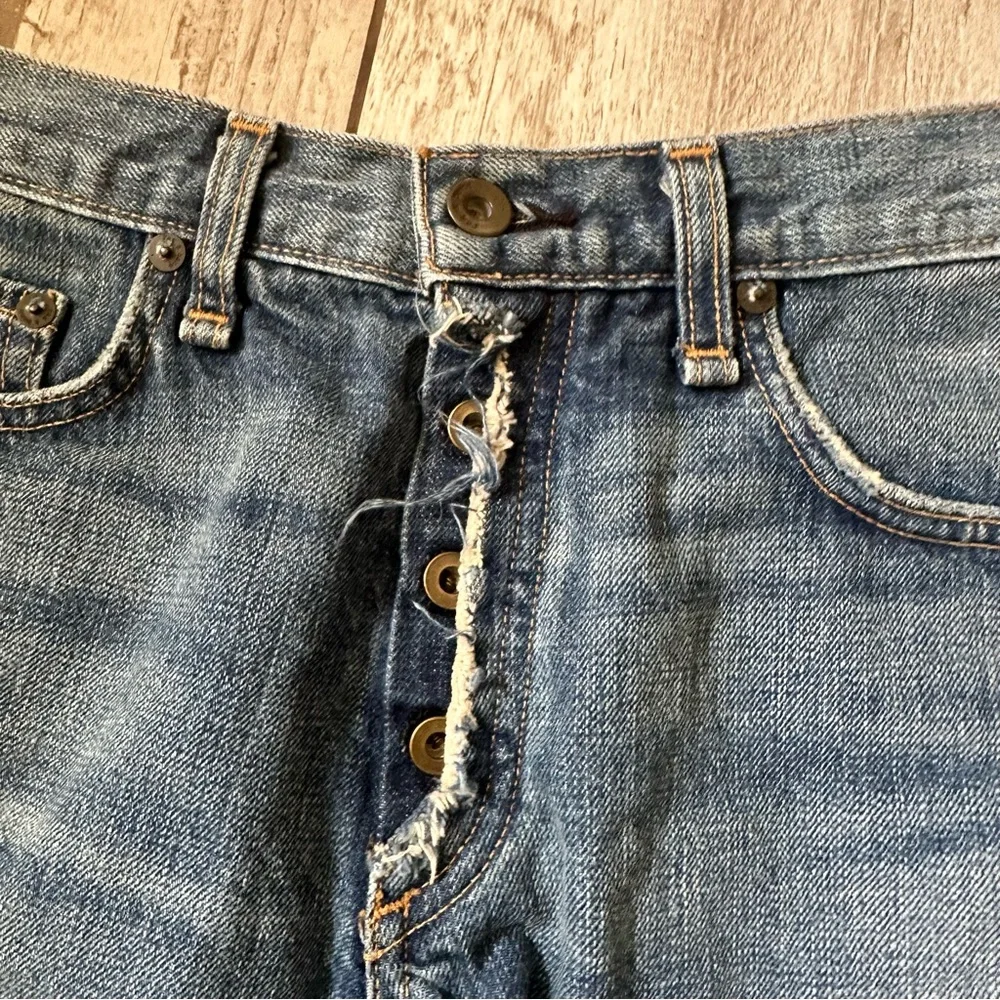 RAG & BONE blue ripped distressed mini denim jean shorts womens 27 - Picture 4 of 5